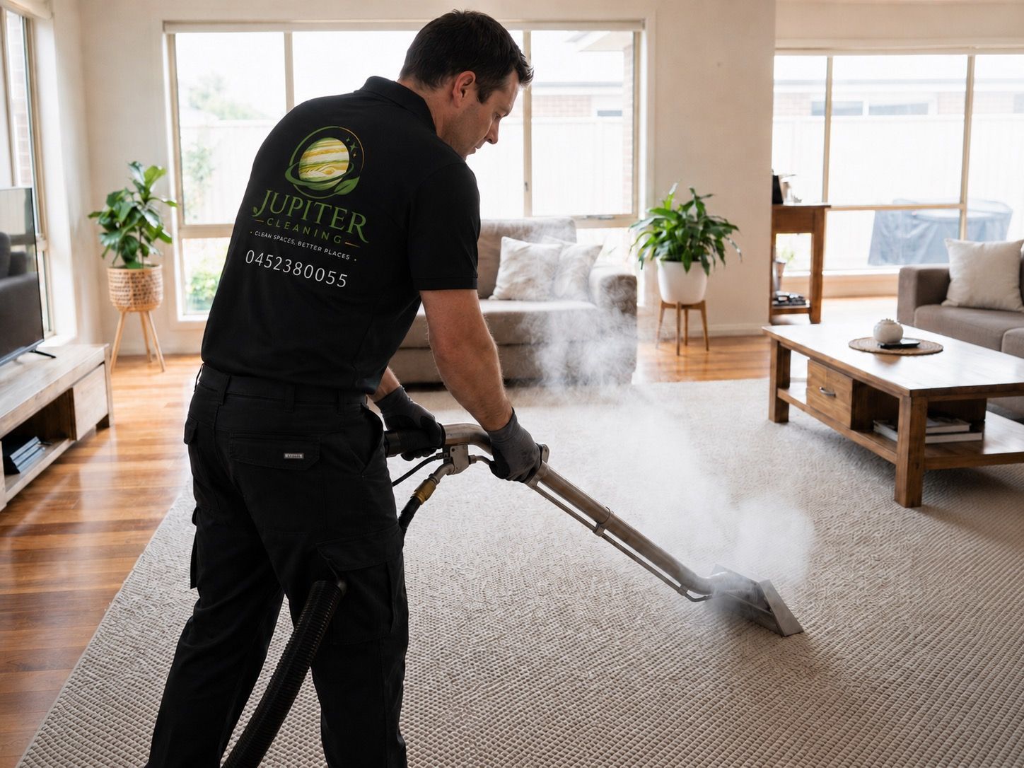 Carpet steam cleaning
